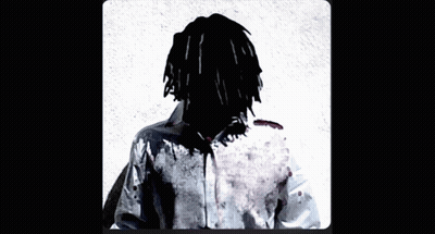 Silhouette Of Man With Dreadlocks And Blood GIF