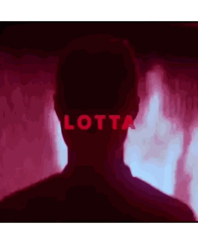 Silhouette Of Man With Lotta On Back Sticker