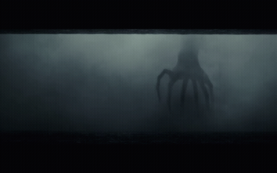 Silhouette of Person Holding Sword in Water