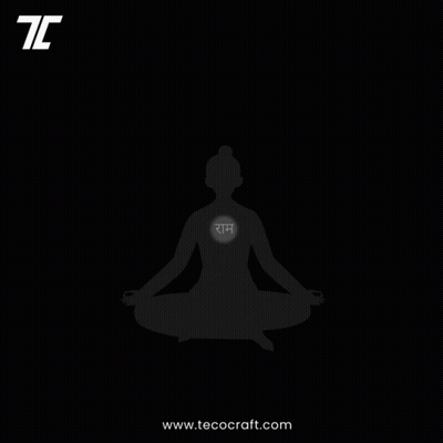 Silhouette Of Person In Lotus Position Saying Ram GIF