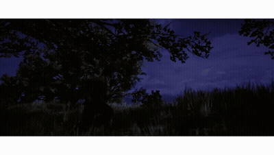 Silhouette Of Person Riding Horse In Dark GIF