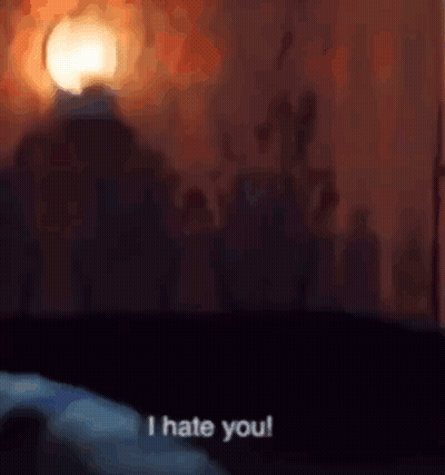 Silhouette Of Person Saying Ive Always Hated You GIF