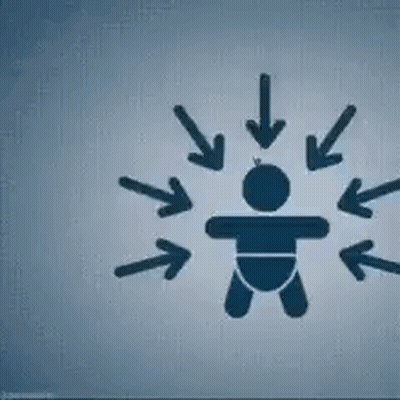 Silhouette Of Person With Arrows GIF