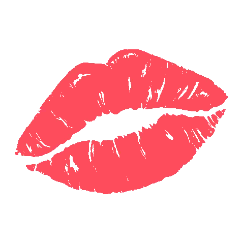 Silhouette Of Woman's Lips With Red Lipstick Sticker
