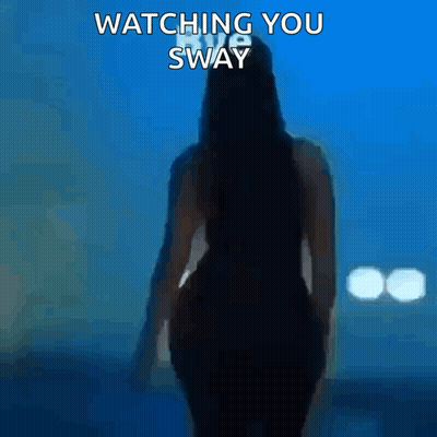 Silhouette Of Woman Saying Watching You Sway GIF