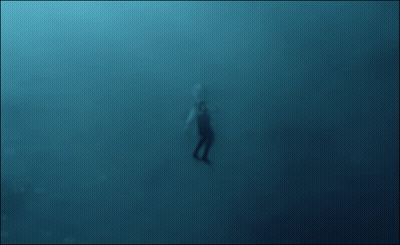 Silhouette Person Swimming GIF
