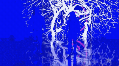 Silhouette Person Tree Blue Background GIF