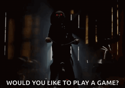 Silhouette Riding Bike Would You Like To Play A Game GIF