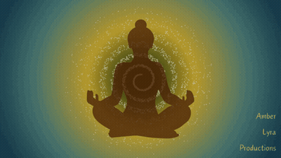 Silhouette Sitting In Lotus Position Amber Lyra Productions GIF