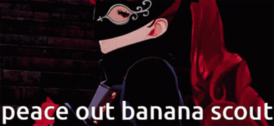 Silhouette Stained Glass Window Peace Out Banana Scout GIF
