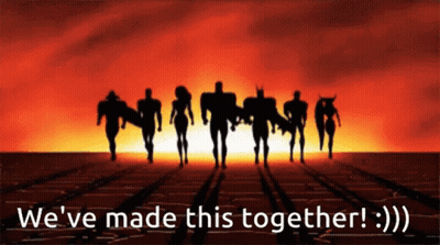 Silhouette Superheroes We've Made This Together GIF