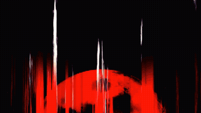Silhouette Surrounded By Red Letters GIF
