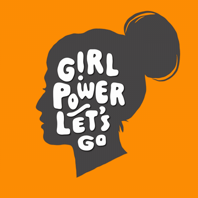 Silhouette Woman Girl Power Let's Go GIF