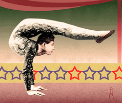 Silly Circus Hands Walking Stunt GIF