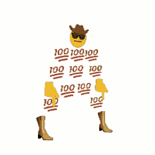 Silly Dancing Cowboy Emoji With Body