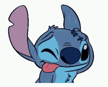 Silly Stitch Head Scratch GIF