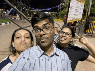Silly Three Indian Best Friends Selfie GIF