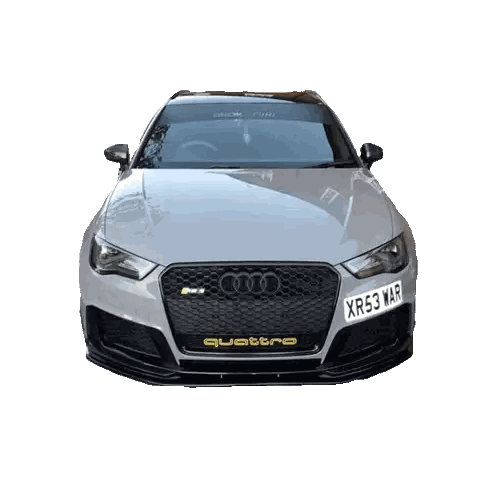 Silver Audi Quattro XR53 MAR Sticker