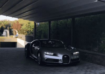 Silver Bugatti With License Plate P 4788 BCV GIF