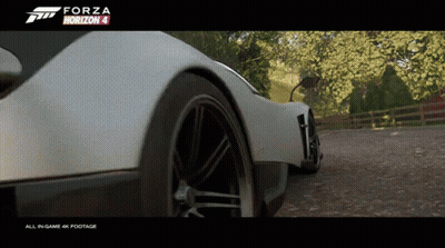 Silver Car Driving Down Road With Yellow Line GIF