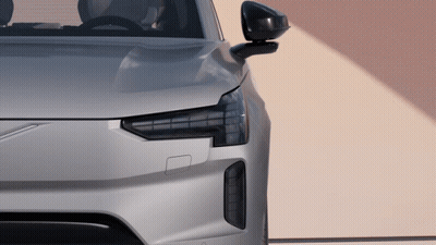 Silver Car Front Steering Wheel GIF