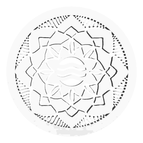 Silver Coin With Flower Pattern Sticker
