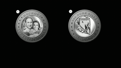 Silver Coin With Man And Woman GIF