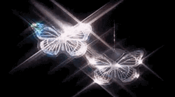 Silver Crystal Butterflies GIF
