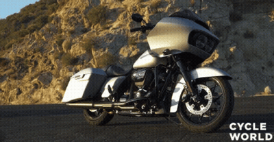 Silver Harley Davidson Motorcycle GIF