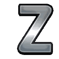 Silver Letter Z Sticker