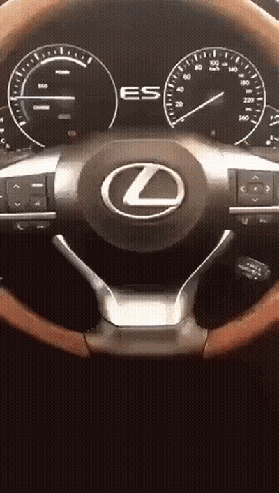 Silver Lexus On Snowy Road GIF
