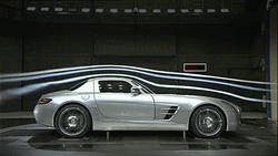 Silver Mercedes-Benz SLS AMG GIF