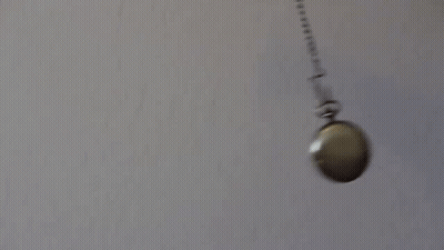 Silver Pocket Watch On Chain GIF