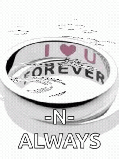 Silver Ring Saying I Love You Forever GIF