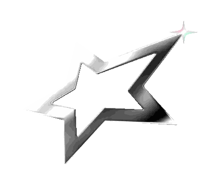 Silver Star Glowing Sticker