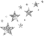 Silver Stars Flying In Air Sticker