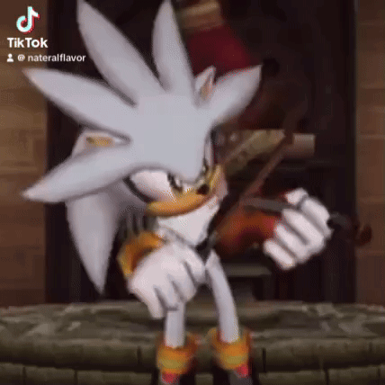Silver The Hedgehog From Sonic The Hedgehog Is Playing The Violin . GIF