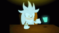 Silver The Hedgehog Spinning Glass GIF