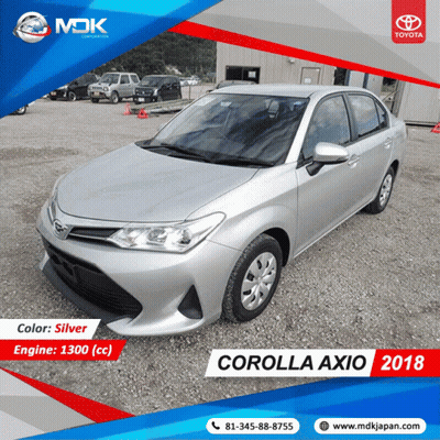 Silver Toyota Corolla Axio Ad