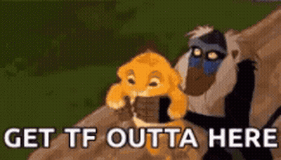 Simba And Mufasa Standing On Rock Talking GIF