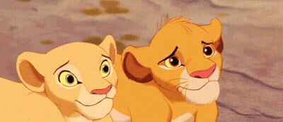Simba And Nala Smiling At Camera GIF