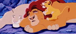 Simba Bite His Fathers Ear While Sleeping GIF