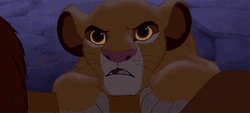 Simba Concerned Look In Moonlight GIF