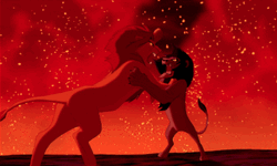 Simba Fighting Scar To Defend His Throne GIF