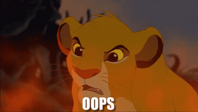 Simba From The Lion King Looks Surprised And Says " Oops " GIF
