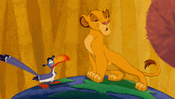 Simba Roared Loudly In Front Of Zazu GIF
