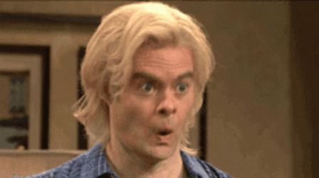 Simmer Down Now Bill Hader Weird Face GIF