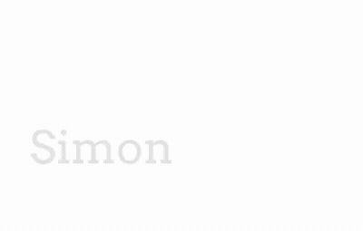 Simon Harris Logo Black And White Typewriter GIF