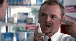 Simon Pegg Headshot GIF