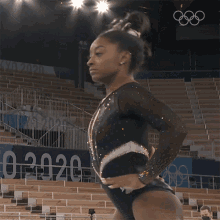 Simone Biles Gymnast Stretch Pose USA Team GIF